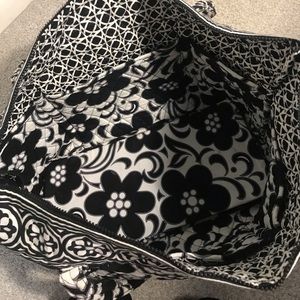 Vera Bradley tote bag black and white